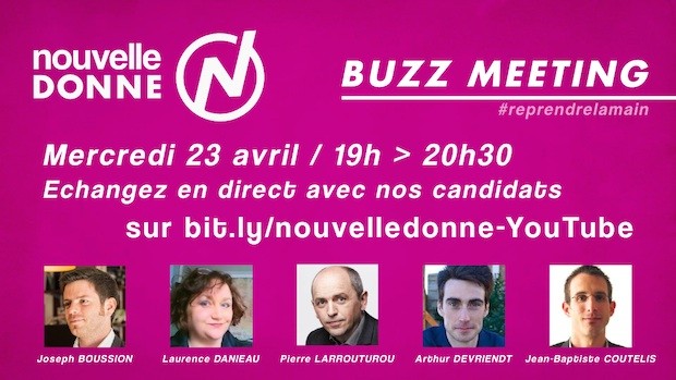 Buzz meeting ce soir à 18h ! Suivez-nous sur Twitter