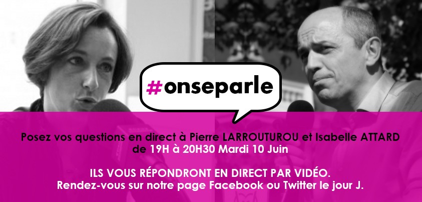 Chatlive 10 juin avec Isabelle Attard et Pierre Larrouturou