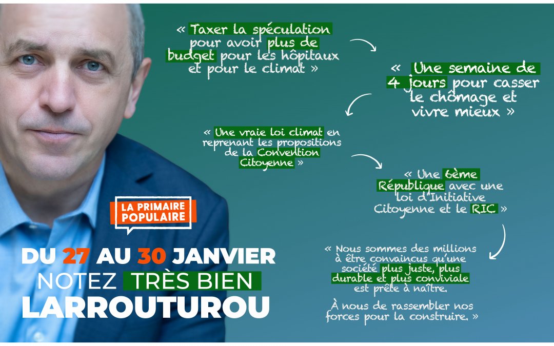 Primaire populaire : mettez la mention “très bien” à Pierre Larrouturou !