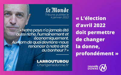 Propositions pour 2022 : une tribune de Pierre Larrouturou publiée dans Le Monde