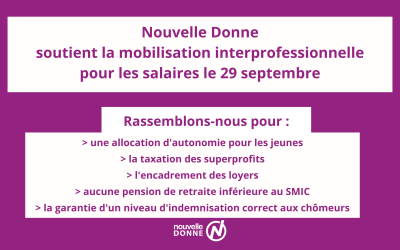Une rentrée sous le signe des mobilisations sociales et écologiques avec le soutien et la participation de Nouvelle Donne