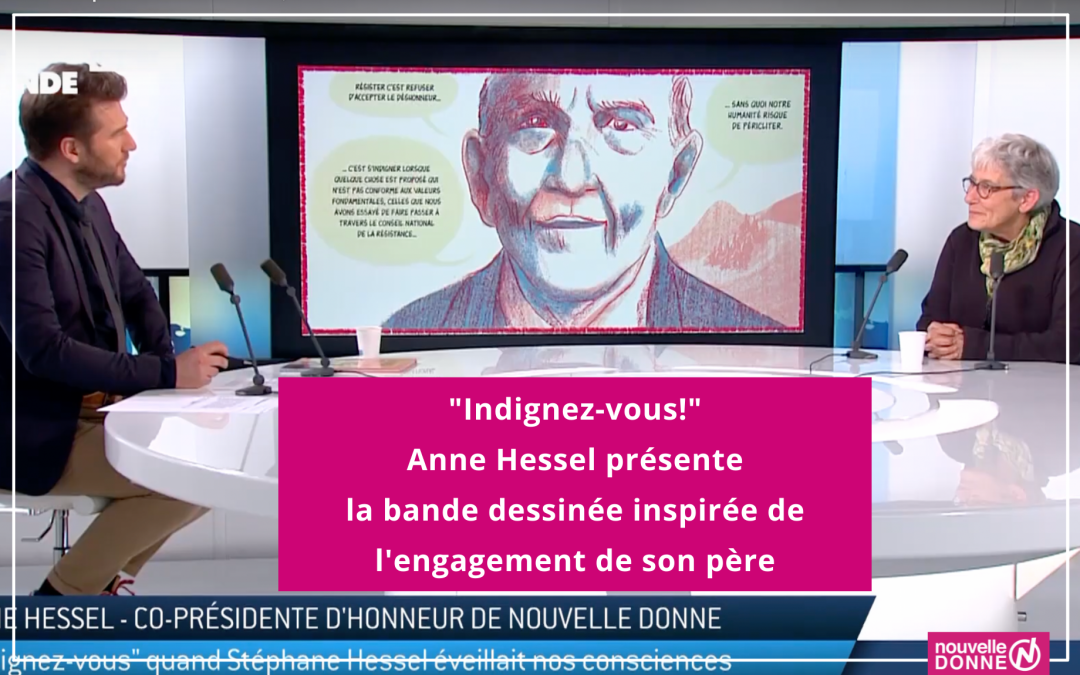 Anne Hessel présente la bande dessinée “Indignez-vous”, inspirée de l’essai de son père