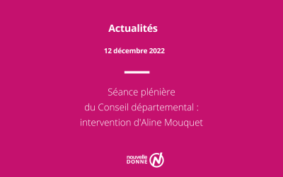 Intervention pour la commission Transition écologique et patrimoine d’Aline Mouquet