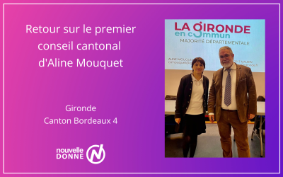 Premier conseil cantonal pour Aline Mouquet et son binôme Vincent Maurin
