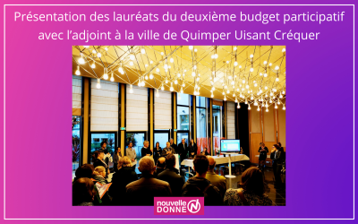 Présentation des lauréats du deuxième budget participatif avec l’adjoint à la ville de Quimper Uisant Créquer