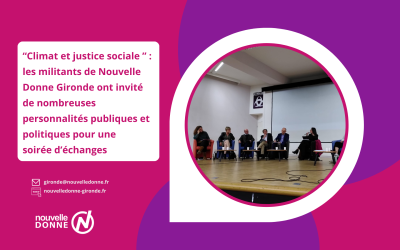 Le 22/11/2023, les militants de Nouvelle Donne Gironde ont organisé un débat sur la justice sociale et le climat