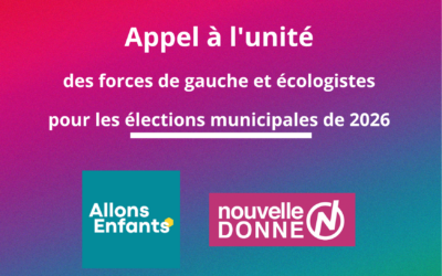 Appel à l’unité des forces de gauche et écologistes pour les élections municipales de 2026